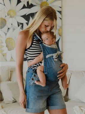 The Mumsie Denim Overalls - The Classic Shorts NWOT